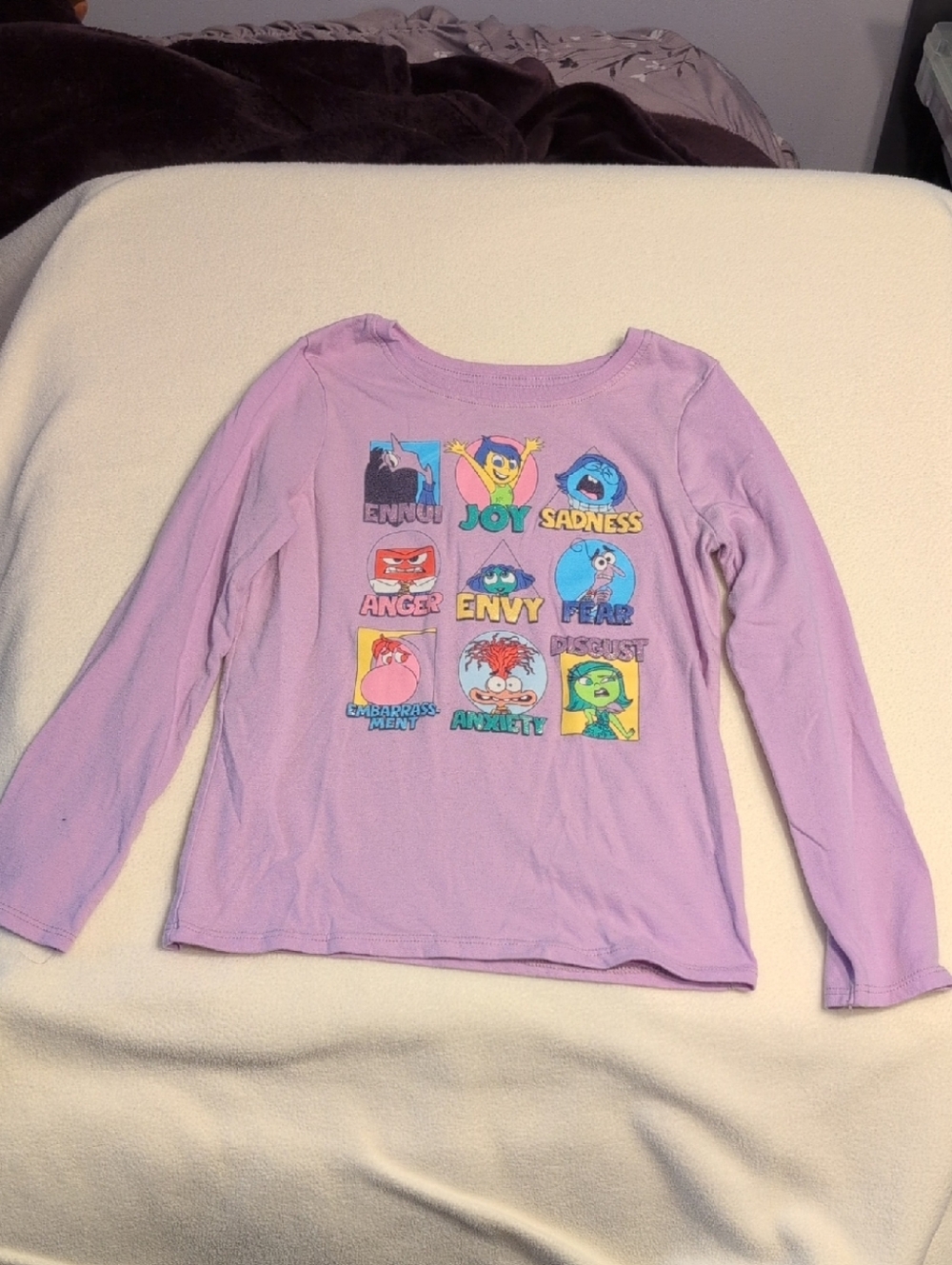 jumping beans Inside Out Lavender Long-Sleeve Emotions Character Tee